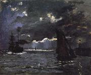 Seascape,Night Effect Claude Monet